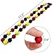 Sensory Oral Motor Aide Chew Necklace for Kids Adults Boys and Girls - Silicone Chewing Beads Jewelry for Autism, ADHD, Biting and Teething Toddlers (Yellow/Red/Black)