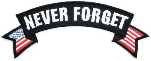5.25"x 1.5" NEVER FORGET United States Army Military Logo Jacket Uniform Embroidered Sew Iron on Patch