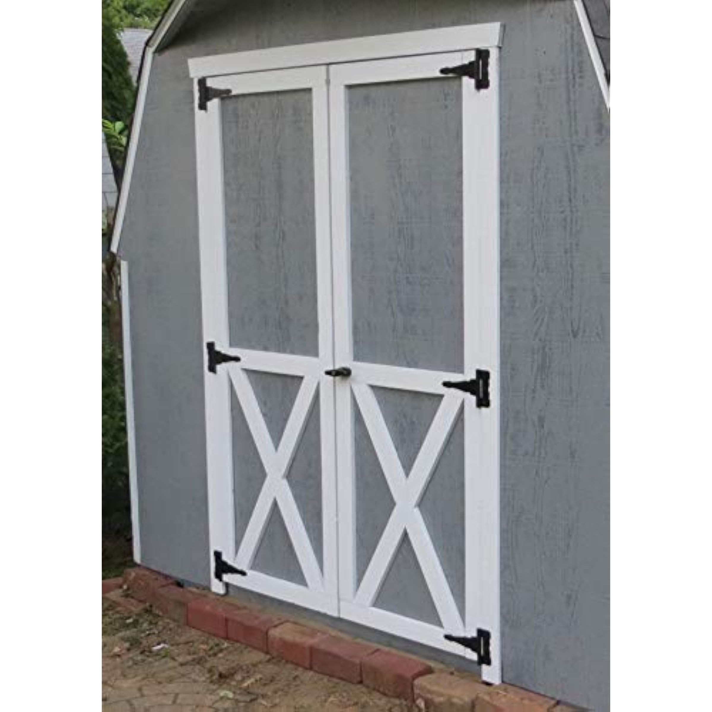 QANVEE Shed Door Latch THandle Lock Kit With 4 Keys