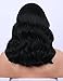 K’ryssma Synthetic Wigs - High Quality Shoulder Length Wavy #1B Natural Black Wig for Women Middle Part