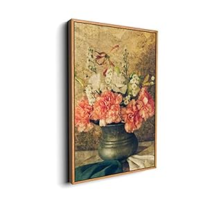 Canvas Wall Art for Living Room, Bedroom Vintage Flower Framed Canvas Prints for Home Decoration Ready to Hang - 16"x24" inches