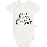 Eorjuek Little Brother Bodysuits, Cute Infant Toddler Boy Newborn Cotton Romper Short Sleeve Jumpsuit Outfits 0-24 Months