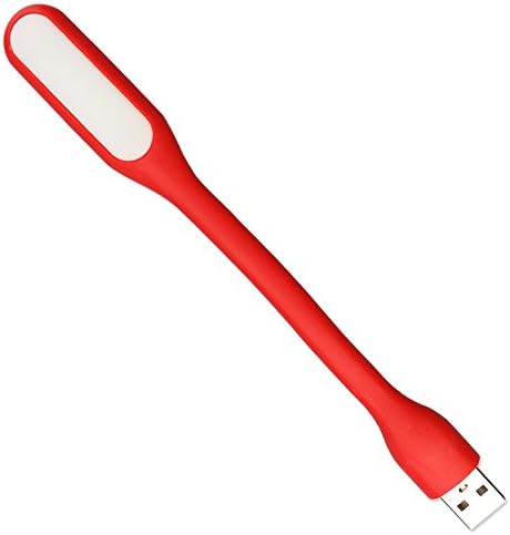 Xinci Mini USB LED Light Adjust Angle Portable Flexible Energy Saving Night Book Reading Lamp Outdoor Gifts for Powerbank PC Laptop Notebook Computer Keyboard (Red)