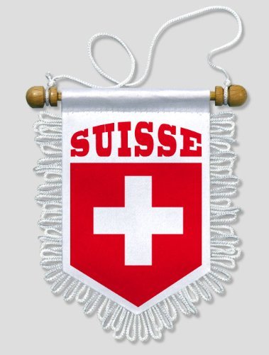 Mini Fanion Drapeau Suisse De Bienne - Décoration Voiture Ou Intérieur - Souvenir Collector
