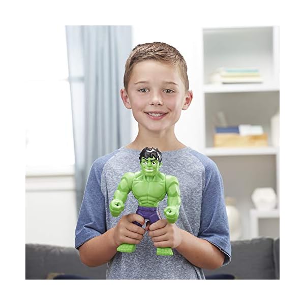 Playskool Heroes Marvel Super Hero Adventures Mega Mighties Hulk Collectible 10 Inch Action Figure, Toys for Kids Ages 3…