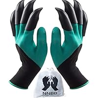 NNBB Garden Gloves with Fingertips Claws Quick- Great for Digging Weeding Seeding poking -Safe for Rose Pruning -Best Gardening Tool -Best Gift for Gardeners (Double Claw)