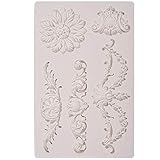 PROKITCHEN Vintage Scroll Silicone Fondant Cake Topper Mold Bakery, Vintage Art Craft Decorator Bakeware Idea DIY Birthday (Collection 3)