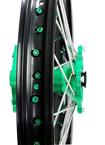 Protrax Complete Rear Wheel Rim 18"X 2.15 Green Hub KX450F '06-17 Klx450R '08-12