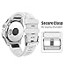NotoCity Compatible with Fenix 5S Plus Band Silicone Sport Watch Bands for Fenix 5S/Fenix 7S/Fenix 6S/Fenix 6S Pro/D2 Delta S Smartwatch-Silver Buckle(White)