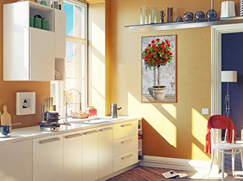 Schipper 609220776 Malen nach Zahlen - Rosenbäumchen Rot, 40 x 80 cm – Bild 5