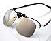 Careview Costyle Silver Mirror Myopia Retro Polarized Clip-on Flip-up Plastic Sunglasses Driving Fishing Outdoor Sport-5.3X2.4X1.4 INCH