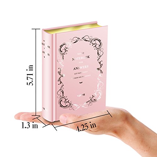 ATESSON Novelty Magic Divination Notebook Answers Dispel Puzzles Self-Healing Tell You Answers Journal Fun Coffee Table Parties Games Notebook (Chinese English Version) - Pink