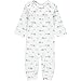 Wan-A-Beez Baby Boys' 2 Pack Printed Coverall (0-3 Months, Turquoise Elephant)