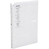 Kokuyo Smart Ring Binder, B5 Clear Binder Notebook, Up to 25 Filler Papers | Campus Refillable Notebook 26 Holes with 10 Extra Loose-Leaf Paper in 6mm Dot Ruled Japanese Slim Binder for Work &amp; Study