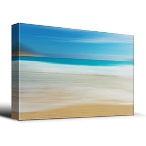 Beach and Surf Abstract Landscape - Canvas Art Home Art - 12x18 inches