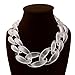 Chunlin Fashion Jewelry Acrylic Collar Chunky Choker Statement Chain Necklace Pendant (White)