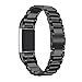 CHC Fitbit Charge 2 Accessory Band, Solid Stainless Steel Bracelet Wristband for Fitbit Charge 2 Smart Fitness Watch - Black