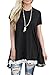 YIOIOIO Womens Short Sleeve Summer Flowy A-Line Tunic T-Shirt High Low Lace Tops