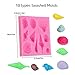 Kabi Mermaid Tail Mold Silicone Seashell Candy Molds for Chocolate Fondant Cake Decoration(4Pack)