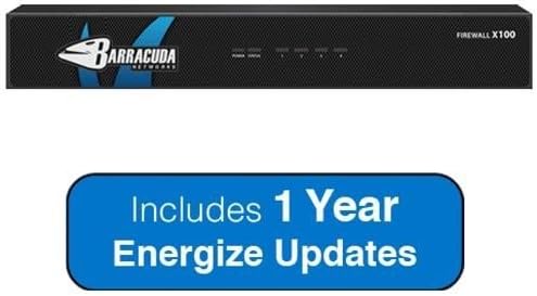 Barracuda Networks BFWX100A11 Firewall X100 - Firewall - with 1 year Energize Updates and Instant Replacement - 10Mb LAN, 100Mb LAN, GigE