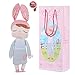 Stuffed Doll Toy Bunny Girls Baby Angela Plush Doll 14 inch Soft Cuddly Kind Rabbit Doll for Baby Kids - Birthday Gifts, Kid's Sleeping Partner, Gray