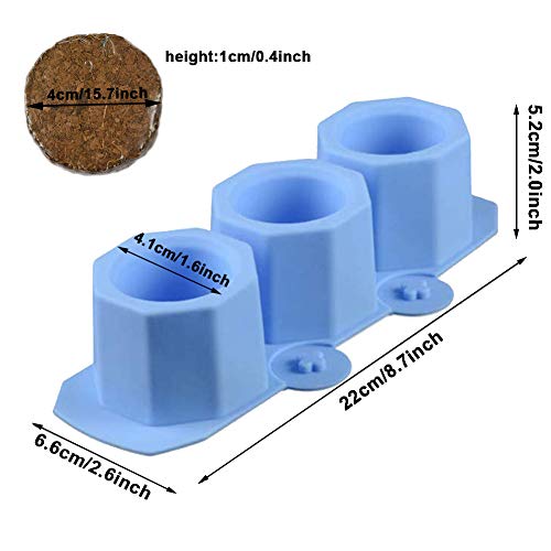 3 Pack Flower Pot Silicone Molds Succulent Plants Planter Pot Mould Concrete Moulds, Ice Shot Glass Molds DIY Craft Molds Candle Holder Mold DIY, Small Plant Molds for DIY