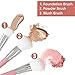 Posh Beauty Co. (TM) Makeup Brushes Premium Synthetic Foundation Powder Concealers Eye Shadows Makeup 7 Pcs Brush Set, Rose Silver