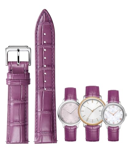 BINLUN Leather Watch Strap Quick Release Replacement Crocodile Leather Watch Bands for Men Women (Purple, 21mm)