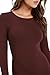 FACE N FACE Women's Scoop-Neck Solid Long-Sleeve Short Fitted Dress, Wine, X-Small