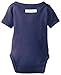 L'ovedbaby Unisex-Baby Newborn Organic Short-Sleeve Kimono Bodysuit, Navy, 3/6 Months