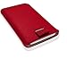 iGadgitz Premium Pouch Sleeve Red Leather Case Cover for Apple iPhone 7, 6S & 6 4.7