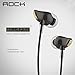 iwish Rock Earphone Nano Zircon Stereo Earphone Headset 3.5mm in Ear Headset Earbuds for iPhone Samsung with Mic&Remote Black