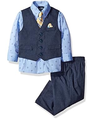 Nautica Baby Boys' Vest, Shirt and Pant Set