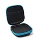 Black Color Square Shaped Carrying Hard Case Storage Bag for MP3/MP4 Bluetooth Earphone Earbuds with Mesh Pocket, Zipper Enclosure, and Durable Exterior+ Case Star Velvet Bag