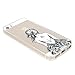 iPhone 5 Case, iPhone 5s Case, JAHOLAN Amusing Whimsical Designs Clear TPU Soft Case Rubber Silicone Skin Cover for iPhone 5/5S/SE - Henna Feather Girl