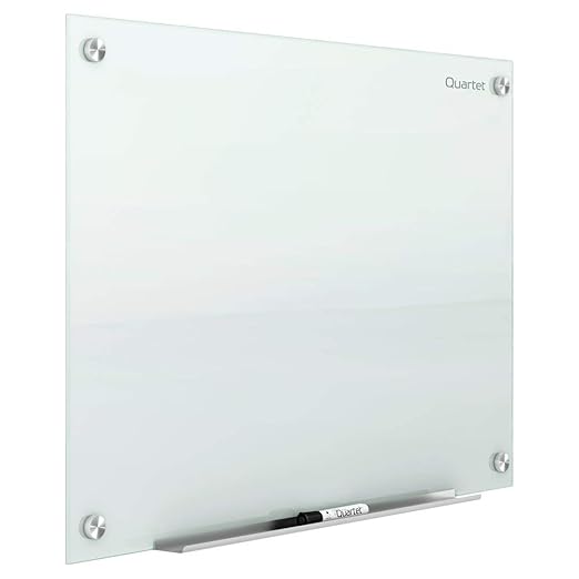 Quartet Glass Dry Erase Board, Whiteboard/White Board, 4' x 3