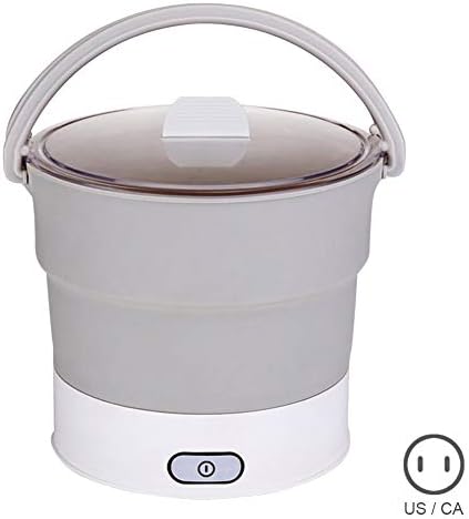 Glomixs Foldable Electric Portable Hot Pot Cooker Kettle Steamer Boil Dual Voltage for Kitchen