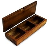 Enrico 1463 Acacia Wood Gourmet Salt Cellar with Lid