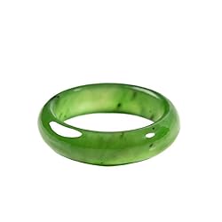 YMHOP 5-6mm 7-8mm Width Natural Hotan Jade Rings