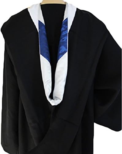 Graduation Bachelor Hood for Bachelor Degrees Silver &amp; Blue (White (Arts &amp; Letters))