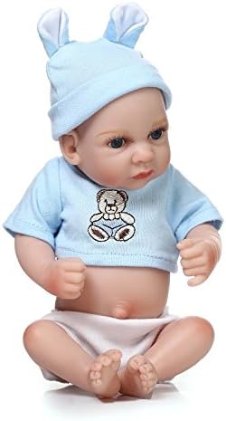 NICKZ Reborn Baby Doll，Vinyl Silicone 11inch 26cm Babies Doll, Lifelike Toys Boy for Children Gift Can Take A Shower All Vinyl Silicone Baby , for Ages 3+