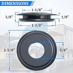 Yiachuii 20 PCS Glad Hand Seals, YiaChuii Black