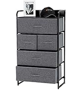 Kamiler 5-Drawer Dresser, 4-Tier Storage Organizer, Tower Unit for Bedroom, Hallway, Entryway, Cl...