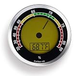 Cigar Oasis Caliber 4R Silver Digital/Analog Hygrometer by Western Humidor