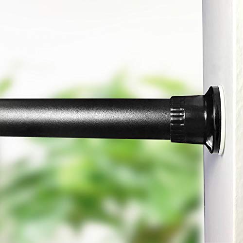 GoodtoU Tension Rod Shower Curtain Rod 42-83 inch Black