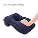 SOMIDE Nap Sleeping Face Pillow, Memory Foam Slow Rebound Face Down Desk Pillow Sleeper Back Support, Hollow Design, Removable Washable Velvet Cover Blue