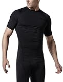 CLSL TM-R36-BB_X-Large Tesla Men's Thermal Coldgear Compression Baselayer Short Sleeve T Shirts R36