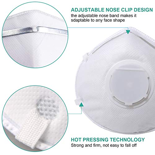 BURVAGY NIOSH Certified-Dust Mask Respirator Face Masks N95 Disposable (20 Pack)