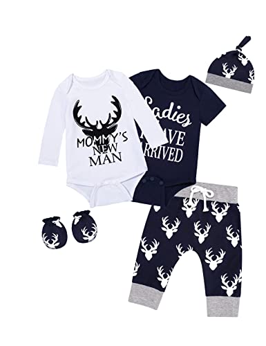 bakjuno Baby Boy Deer Outfit Mommy's New Man