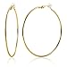 OwMell 1 Pair Big Circle Clip On Earring Stainless Round Simple Hoop Ear Cuffs No Piercing (Diameter of 5 cm)